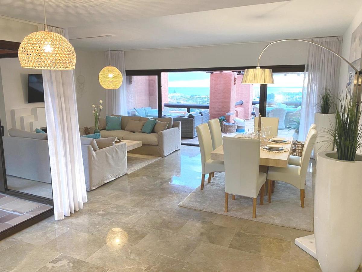 15 First Line Penthouse With Wonderful Seaview Near Duquesa Golf Manilva Andalucia Lägenhet Exteriör bild